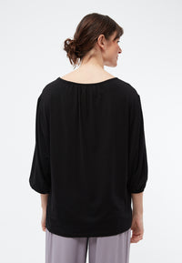 Givn Berlin Blusenshirt ARABELLA aus TENCEL™ Lyocell Blouse Black (Tencel)