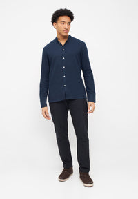 Givn Berlin Flanellhemd WES aus Bio-Baumwolle Buttoned Shirt Marine Blue