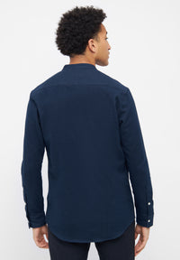 Givn Berlin Flanellhemd WES aus Bio-Baumwolle Buttoned Shirt Marine Blue