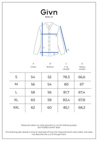 Givn Berlin Flanellhemd WES aus Bio-Baumwolle Buttoned Shirt Marine Blue
