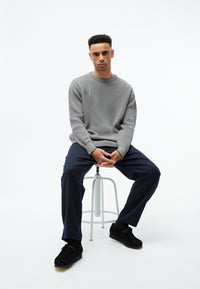 Givn Berlin Strickpullover GBBRENDAN loose Fit aus Bio-Baumwolle Sweater Graphite Grey