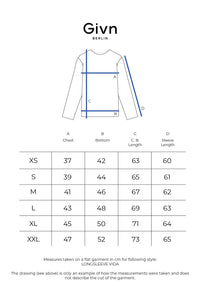 Givn Berlin Longsleeve GBVIDA aus Bio-Baumwolle mit Turtleneck Longsleeve Tomato Red