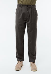 Givn Berlin Hose GBLORENZ aus Wolle mit Bundfalten Trousers Grey