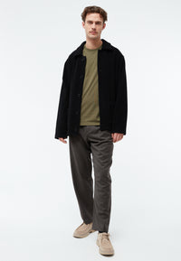 Givn Berlin Hose GBLORENZ aus Wolle mit Bundfalten Trousers Grey