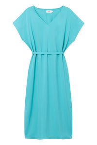 Givn Berlin Kleid GBPHILINE relaxed Fit aus LENZING™ ECOVERO™ mit Gürtel Dress Amalfi Green