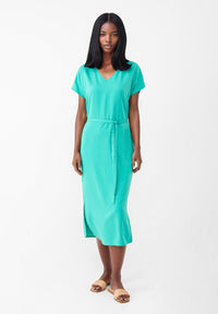 Givn Berlin Kleid GBPHILINE relaxed Fit aus LENZING™ ECOVERO™ mit Gürtel Dress Amalfi Green