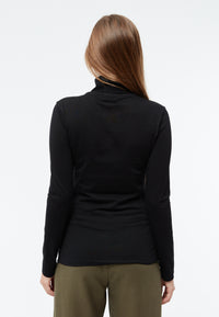 Givn Berlin Longsleeve GBVIDA aus Bio-Baumwolle mit Turtleneck Longsleeve Black