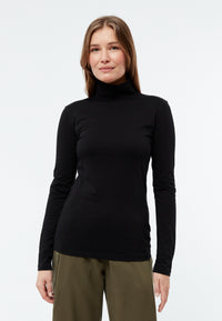 Givn Berlin Longsleeve GBVIDA aus Bio-Baumwolle mit Turtleneck Longsleeve Black