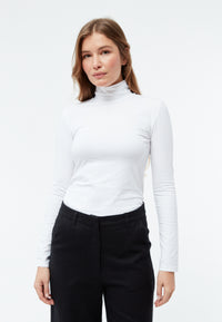 Givn Berlin Longsleeve GBVIDA aus Bio-Baumwolle mit Turtleneck Longsleeve White