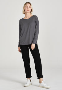 Givn Berlin Longsleeve POLLY aus TENCEL™ Lyocell Longsleeve Shadow Grey (Tencel)