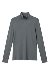 Givn Berlin Rollkragen-Longsleeve VIDA aus TENCEL™ Lyocell Longsleeve Shadow Grey (Tencel)
