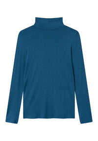 Givn Berlin Rollkragen-Longsleeve VIDA aus TENCEL™ Lyocell Longsleeve Moroccan Blue (Tencel)