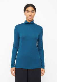 Givn Berlin Rollkragen-Longsleeve VIDA aus TENCEL™ Lyocell Longsleeve Moroccan Blue (Tencel)