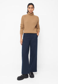 Givn Berlin Rollkragen-Strickullover CASSIA aus recycelter Wolle Sweater Camel Beige