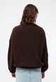 Givn Berlin Strickcardigan GBDESIREE oversize aus Bio-Baumwolle mit Perlmuster-Strick Cardigan Coffee Brown