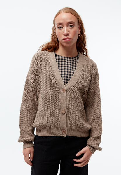 Knitted cardigan GBDESIREE oversize in organic cotton with