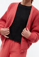 Givn Berlin Strickcardigan GBDESIREE oversize aus Bio-Baumwolle mit Perlmuster-Strick Cardigan Sunset Coral