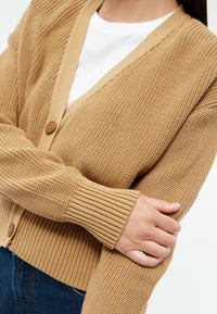 Givn Berlin Strickjacke ESTELLE  aus Bio-Baumwolle Cardigan Camel