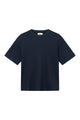 Givn Berlin Strukturiertes T-Shirt GBCLIFF relaxed Fit aus Bio-Baumwolle T-Shirt Midnight Blue (Waffle)