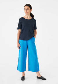 Givn Berlin T-Shirt GBCAPRINA relaxed Fit aus Bio-Baumwolle T-Shirt Midnight Blue (Waffle)