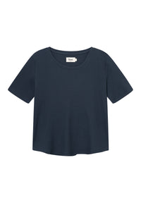 Givn Berlin T-Shirt GBCAPRINA relaxed Fit aus Bio-Baumwolle T-Shirt Midnight Blue (Waffle)