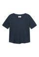 Givn Berlin T-Shirt GBCAPRINA relaxed Fit aus Bio-Baumwolle T-Shirt Midnight Blue (Waffle)