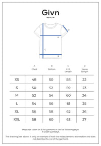 Givn Berlin T-Shirt GBCAPRINA relaxed Fit aus Bio-Baumwolle T-Shirt Midnight Blue (Waffle)