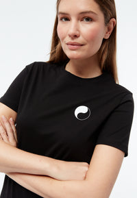 Givn Berlin T-Shirt GBFINE (YING YANG) aus Bio-Baumwoll Jersey mit Print T-Shirt Black