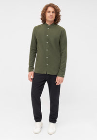 Givn Berlin Flanellhemd WES aus Bio-Baumwolle Buttoned Shirt Moss Green