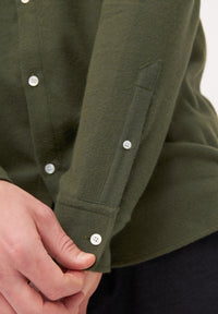 Givn Berlin Flanellhemd WES aus Bio-Baumwolle Buttoned Shirt Moss Green