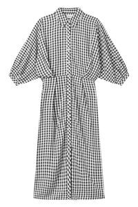 Givn Berlin Blusenkleid NATALIA aus LENZING™ ECOVERO™ Dress Midnight Blue / White (Checked)