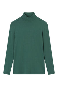 Givn Berlin Rollkragen-Longsleeve VIDA aus TENCEL™ Lyocell Longsleeve Cedar Green (Tencel)