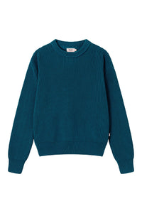 Givn Berlin Strickpullover ARIA aus Bio-Baumwolle Sweater Teal Blue