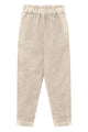 Second hand GBELIN linen trousers with elastic waistband - Beige (Linen) - XL