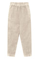 Second hand GBELIN linen trousers with elastic waistband - Beige (Linen) - XL