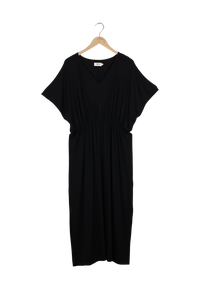 Second Hand Jersey-Kleid  VIOLET aus TENCEL™ Lyocell - Black (Tencel) - S