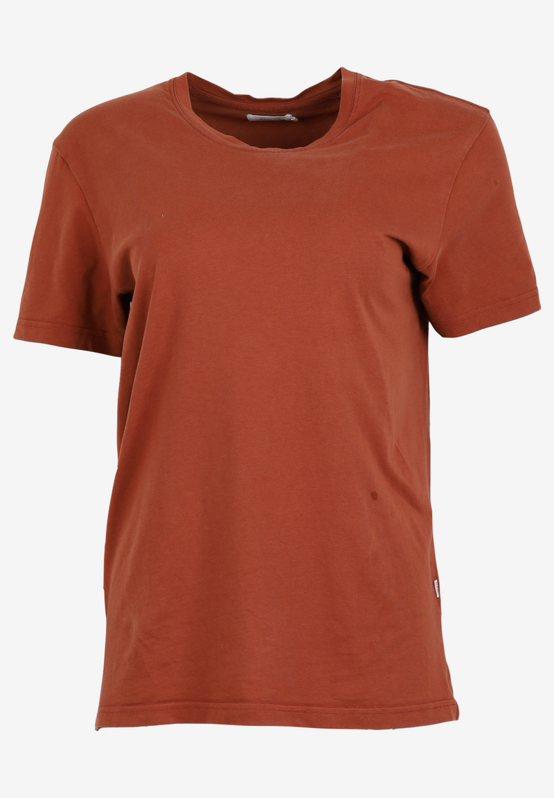 Second hand COLBY T-shirt made from organic cotton - Terracotta - S