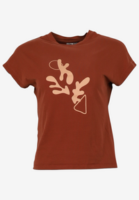 Second Hand T-Shirt LAILA (Coral) aus Bio-Baumwolle - Terracotta - S