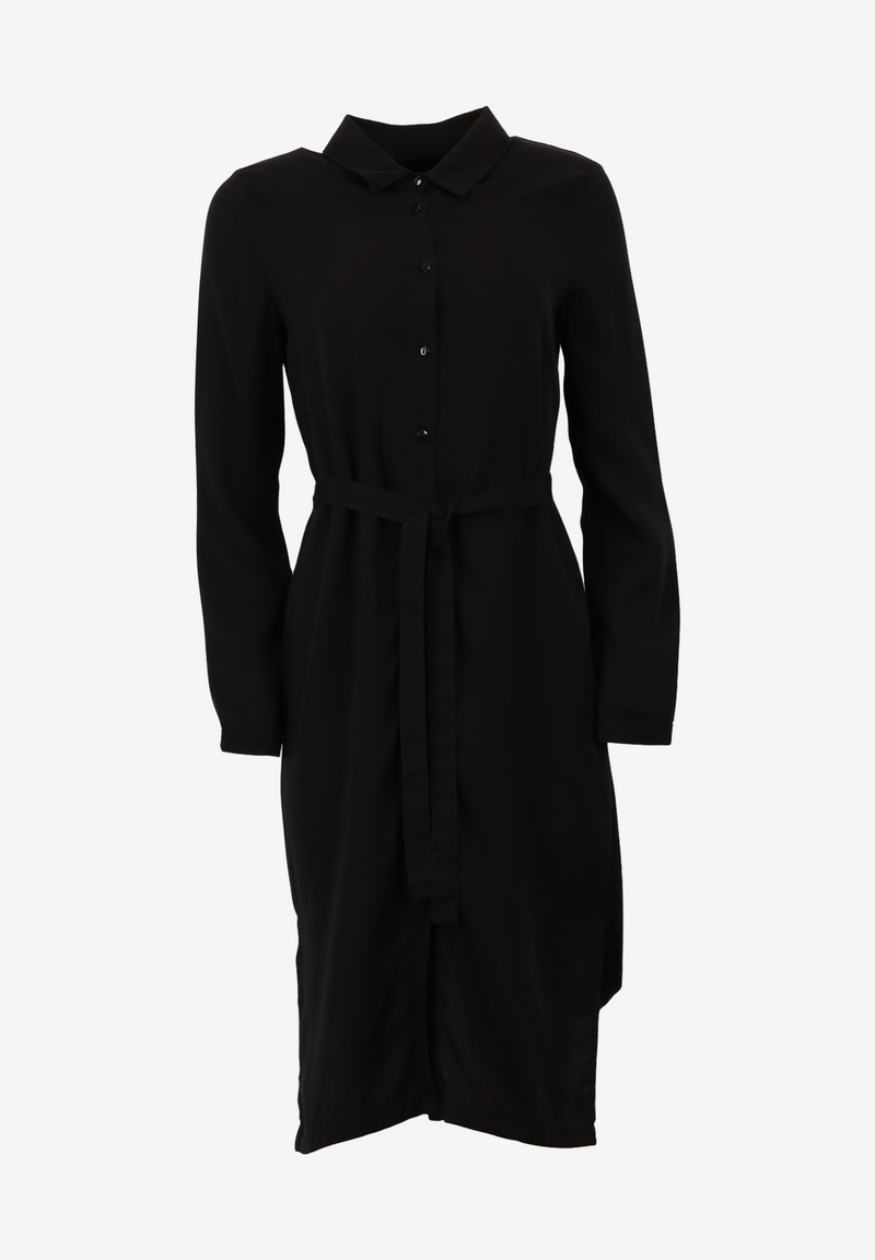 Second hand shirt dress MERLE made from TENCEL™ Lyocell - Black (Tencel) - S