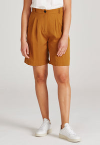 Second hand Bermuda shorts PETRA made from TENCEL™ Lyocell - Rubber Brown (Tencel) - L