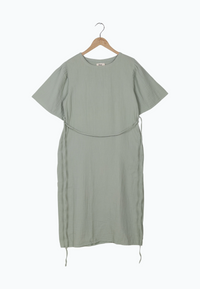 Second hand muslin dress ALVA made from organic cotton - Sage - S