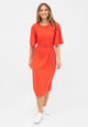 Second Hand Musselinkleid ALVA aus Bio-Baumwolle - Sunset Orange - XL