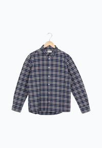 Second hand organic cotton flannel shirt KENT - Navy (Checks) - N/A - M