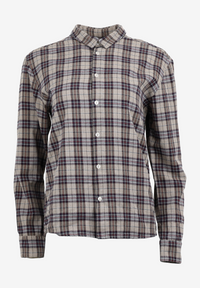 Second hand flannel shirt KENT made from organic cotton - Camel (Checks) - S