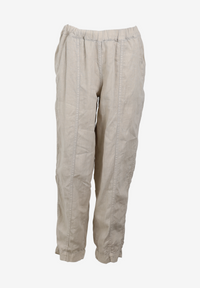 Second hand GBELIN linen trousers with elastic waistband - Beige (Linen) - XL