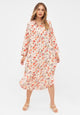 Second hand shirt dress MAGGIE from LENZING™ ECOVERO™ - Lavender / Sage (Flowers) - L