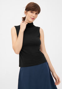 Second Hand Top JANET aus  TENCEL™ Lyocell - Black (Tencel) - S