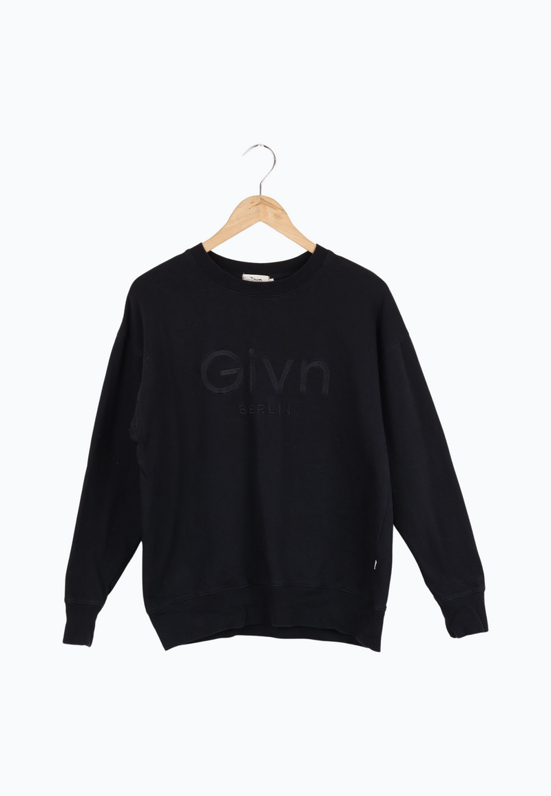Second hand unisex sweater JOY made from organic cotton - Black - S