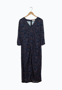 Second Hand Midikleid AMIRA aus LENZING™ ECOVERO™ - Moroccan / Lime (Leo) - S - Moroccan / Lime (Leo) - S