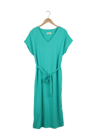 Second Hand Midi-Kleid GBPHILINE aus LENZING™ ECOVERO™ mit Bindegürtel - Amalfi Green - L